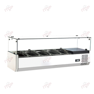Comptoir de refroidissement direct bon marché Sandwich/saladette/salade Bar Réfrigérateur <span class=keywords><strong>Table</strong></span> de préparation réfrigérée - Product Image 5