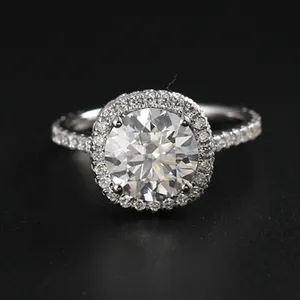 Custom Moissanite Ring PT950 Platinum Jewelry Moissanite Eternity Rings Moissanite Engagement Ring for women