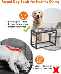 Ayarlanabilir yükseklik taşınabilir köpek kase tutucu demir Quadrilateral Metal orta büyük köpekler kediler için otomatik özelliği ile <span class=keywords><strong>Pet</strong></span> besleyici - Product Image 4