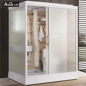 Modular bathroom pod prefab steam shower all in one bathroom with toilet