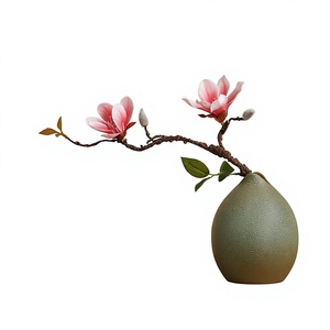 Vaso da scrivania per ufficio, per <span class=keywords><strong>fiori</strong></span> artificiali, idroponici, decorazione minimalista, per piante verdi da tavolo e casa, di alta gamma, a bocca stretta - Product Image 1