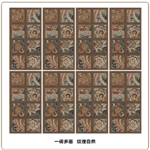 Piastrelle in Ceramica Effetto Legno Floreale Vintage 600x1200mm, Piastrelle Decorative per Pareti e Pavimenti di Bagno e Cucina - Product Image 2