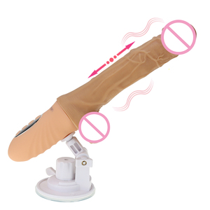 Boîte personnalisée gratuite-Chauffage réaliste gode vibrateur télescopique 10 vitesses doux énorme pénis G Spot vagin <span class=keywords><strong>Anus</strong></span> masturbateur - Product Image 1