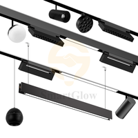 Système d'éclairage sur rail magnétique étroit 15 mm au design moderne, DC48V, intelligent Tuya Zgbee, rail en aluminium pour lampe sur rail magnétique linéaire
