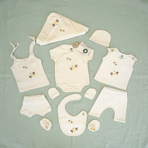 Conjunto de Regalo de Ropa de Bebé Recién Nacido de Algodón Orgánico con Estampado de Ballena, Juego de 10 Piezas, Ropa de Bebé Suave Unisex - Product Image 1