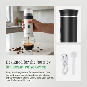 Cafetera Automática Portátil a Batería con Sistema de Cápsulas de Acero Inoxidable, Capacidad de 0.5L - Product Image 2
