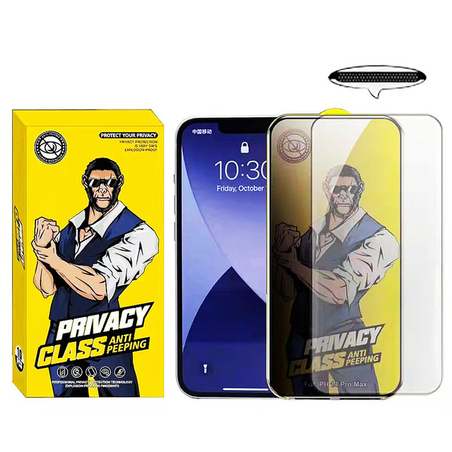 ESD 0.33mm Gorilla 28 Degree Anti Spy Screen Protector for iPhone 16 15 14 Pro Max 12 11 13 Phone Privacy Tempered Glass
