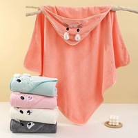Ultra Soft Cute Cotton Bath Towel for Baby Newborn Swaddle Wrap Eco-Friendly Absorbent Bathroom Use for Girls Boys