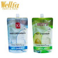Emballage biodégradable écologique personnalisé, 250ml, 500ml, 1l, sac de recharge de liquide cosmétique, pochette à bec en papier Kraft