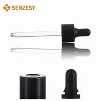 Flacon compte-gouttes transparent en PET de 30 ml SENZESY, étiquette sérigraphiée, bouchon à vis, emballage cosmétique pour shampoing, lotion, crème pour le visage