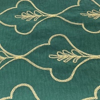 Haute Qualité Personnalisé CEY Broderie Fleur Conception 100% Polyester Tissu Pour Printemps Femmes Robe