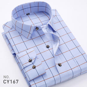 Nuova <span class=keywords><strong>camicia</strong></span> da <span class=keywords><strong>uomo</strong></span> stampata <span class=keywords><strong>a</strong></span> maniche lunghe in versione coreana camicie versatili <span class=keywords><strong>a</strong></span> <span class=keywords><strong>quadri</strong></span> <span class=keywords><strong>Slim</strong></span> Fit - Product Image 1