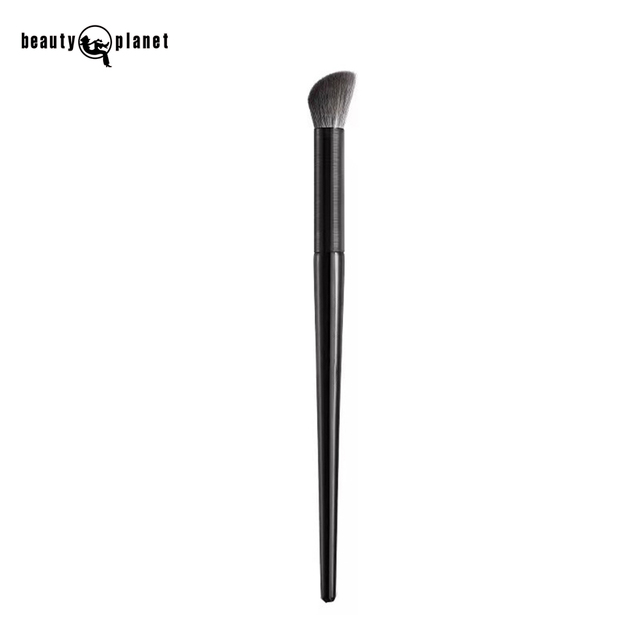 Beauty Planet Private Label Angled Eyeshadow Brush Natural Hair Plastic Handle Nose Contour Blending Single Eye Use Makeup Brush