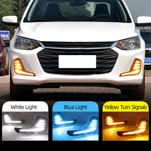 Estilo de coche LED DRL para Chevrolet Cavalier <span class=keywords><strong>Onix</strong></span> 2020 luces de circulación diurna señal de giro cubierta de lámpara <span class=keywords><strong>antiniebla</strong></span> - Product Image 2