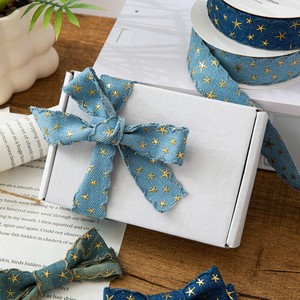 50Yard Star Denim Ribbon DIY Accessories Retro Denim Strap Sweet Cool Clothing Decor <b>Tape</b> - Product Image 4