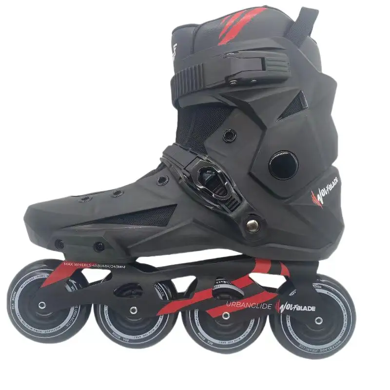 YSMLE Wholesale Slalom Freestyle Aluminum Frame Roller Skate Shoes Men Professional Bearings -9 4 wheels Inline Skating