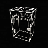Boîte d'alimentation en plexiglas transparent pour animaux de compagnie, cage en plastique pour élever des reptiles en acrylique