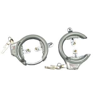 Lucchetto per Bicicletta di Alta Qualità in Acciaio Saimeng Grigio Chiaro con Vernice Elettroforetica Giapponese, a Forma di Ferro di Cavallo, Autodistruttivo con 2 Chiavi - Product Image 4