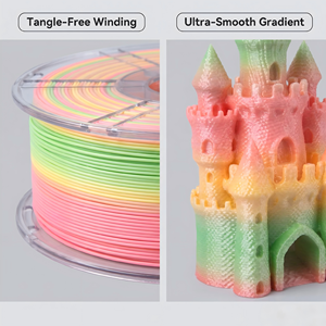 Filamento para Impresora 3D Newmars3dp, 1.75mm, Material PLA-seda, Color Macaron Arcoíris, Compatible con Impresoras 3D FDM, Bobina de 1kg - Product Image 6