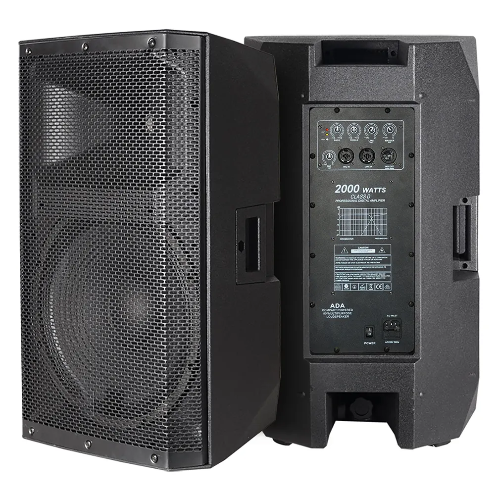 Sistema de sonido profesional para dj, sonido profesional de alta potencia, CAC15ADA, 500W, 15 ", 15 pulgadas, para exteriores