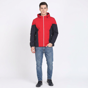 Finer Threads <b>Men's</b> Waterproof Windbreaker Softshell <b>Jacket</b> Stand Collar Front Logo-Outdoor Hiking Windproof Lightweight Coat - Product Image 1