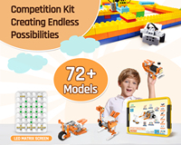 Super Bot Master Premium 72+ Kits de blocs de construction robotiques rechargeables, stimulant la pensée et les compétitions pour les enfants