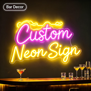 Personalized Neon Sign Dimmable RGB <b>Light</b> Acrylic Backboard for bedroom home wall decor - Product Image 1
