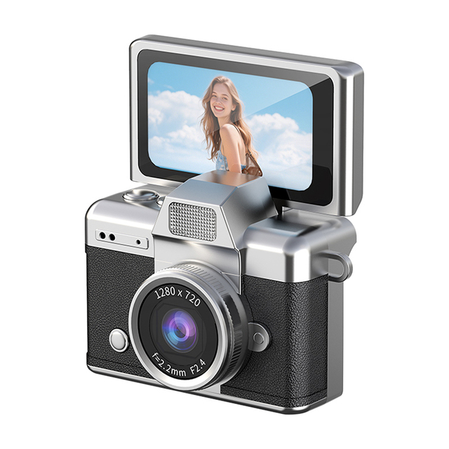 Tiny Pocket Camera LK-027 Retro CCD Style Mini Photo Camera with 1.47" Screen 180 Degree Rotating Lens Digital Camera for Kids
