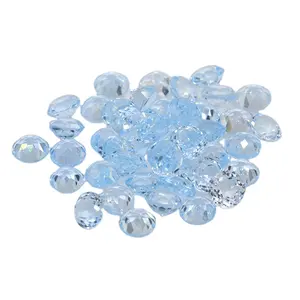 Manufacturer High Quality Natural Loose Gemstone Jewelry Making Clean No Crack Round Cut 2.5mm Sky Blue Topaz Beads