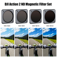 Ensemble d'accessoires pour caméra sportive d'usine, filtres ND4 ND8 ND16 ND32, densité neutre, objectif magnétique, filtre ND pour DJI Osmo Action 2/3