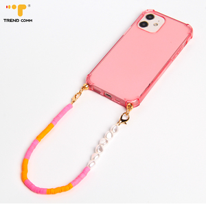 TPU poudre scintillante sport étui de téléphone portable avec chaîne de <span class=keywords><strong>cou</strong></span> poignet bandoulière sangle suspendue antichoc XR XS protecteur de caméra - Product Image 1
