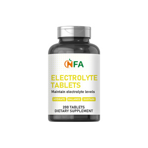 Tabletas de Electrolitos de Marca Privada que Contienen Cloruro con Sodio para Complementar la Hidratación y Mantener la Concentración de Electrolitos - Product Image 1