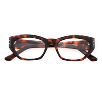 Monture optique SENTA œil-de-chat tendance en acétate fait main de haute qualité, couleur écaille, en gros et en stock