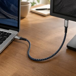 Lung Kay USB4 USB-C กับ C สายเคเบิ้ล40Gbps 240W PD 3.1 8K 60Hz Thunderbolt <span class=keywords><strong>4</strong></span> NYLON สายข้อมูลสำหรับแล็ปท็อป - Product Image 3