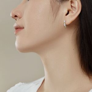Dlyam Dainty Collection 925 Sterling <b>Silver</b> Rhodium Plated Yellow Clear Topaz Diamond Gemstone 5A Cubic Zirconia <b>Hoop</b> Earrings - Product Image 3