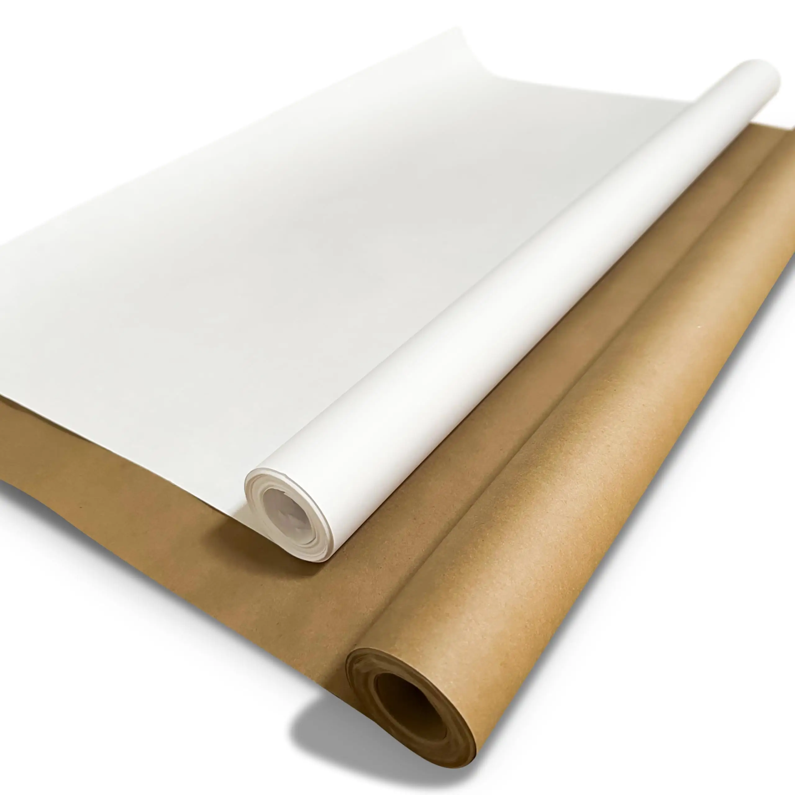 Rouleau Jumbo de papier kraft blanc de 30 à 80 g/m², papier d'emballage de qualité alimentaire, papier pour affiche, 50cm x 800m