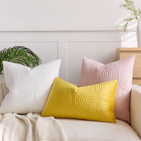 Housse de coussin carrée tissée de luxe moderne Amity pour hôtels, lits et canapés