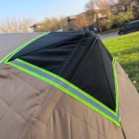 Tente de pêche sur glace pop-up d'hiver, pliable, épaissie, avec ouverture pour cheminée, livraison ultra rapide, imperméable, coupe-vent, grand espace