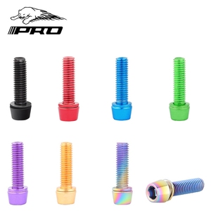 IIIPRO 6 adet/takım M5 * 18mm <span class=keywords><strong>MTB</strong></span> kök vidalar bisiklet gidon cıvata titanyum kaplama renkli paslanmaz çelik bisiklet kök yükseltici vida - Product Image 2
