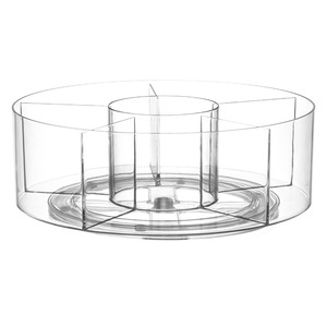 Rotating Cosmetic Storage Box Transparent Compartmentalized <b>Shelf</b> For Makeup Brushes Lipstick Eyeshadow <b>Desktop</b> Organizer - Product Image 5