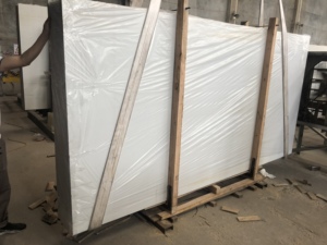 เคาน์เตอร์ครัวหินเทียมหินอ่อนสีขาวบริสุทธิ์หินควอตซ์นาโน - Product Image 2