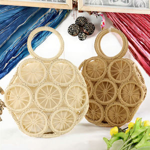 Nuove Borse Estive alla <span class=keywords><strong>Moda</strong></span> per Giovani Donne, Borse da Spiaggia Intrecciate, Borse per Vacanze con Fodera in Poliestere - Product Image 3