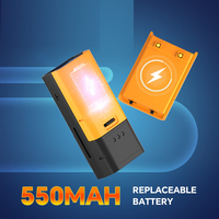 Escáner de Código de Barras 2D con Anillo para Dedo, Lector de Códigos QR Manos Libres con Pantalla LCD, Correa Ajustable, Mini Escáner Inalámbrico