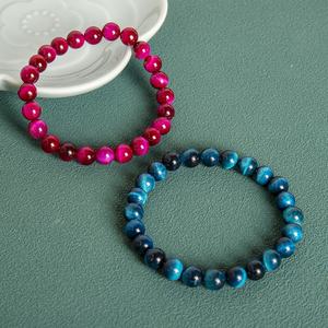 Pulsera de cuentas de piedra de ojo de tigre natural de lujo de alta calidad para hombres y mujeres - Product Image 3