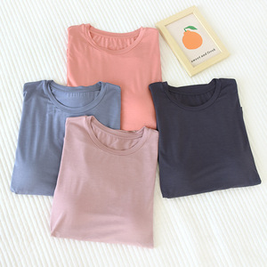 Magliette da Notte Estive in Modal per Donna con Imbottitura sul Petto, Lingerie Morbida, Pigiama Casual per Casa, Disponibili in Stock - Product Image 4