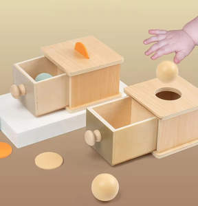 Jouet éducatif <span class=keywords><strong>Montessori</strong></span> en bois pour enfants - Boîte à balles, boîte à monnaie, ensemble <span class=keywords><strong>de</strong></span> développement, écologique, non toxique, jeu <span class=keywords><strong>de</strong></span> chute <span class=keywords><strong>de</strong></span> balles pour bébé - Product Image 4