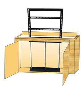 Soporte de TV Eléctrico Móvil con Control Remoto, Soporte de Monitor con Motor Deslizante, Soporte de TV Giratorio Motorizado de Bambú - Product Image 5