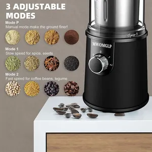 American Standard Plug Stainless Steel Grinder Home Spice Grinder Coffee Bean Electric Coffee Machine