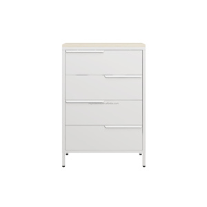 Armoire <span class=keywords><strong>de</strong></span> rangement multifonctionnelle à 4 tiroirs avec pieds en métal, <span class=keywords><strong>table</strong></span> d'appoint pour salon et organisateur <span class=keywords><strong>de</strong></span> chevet pour chambre à coucher - Product Image 1