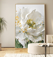 Peinture décorative simple à fleurs pour salon, grande décoration murale pour fond de canapé, décoration murale suspendue au sol